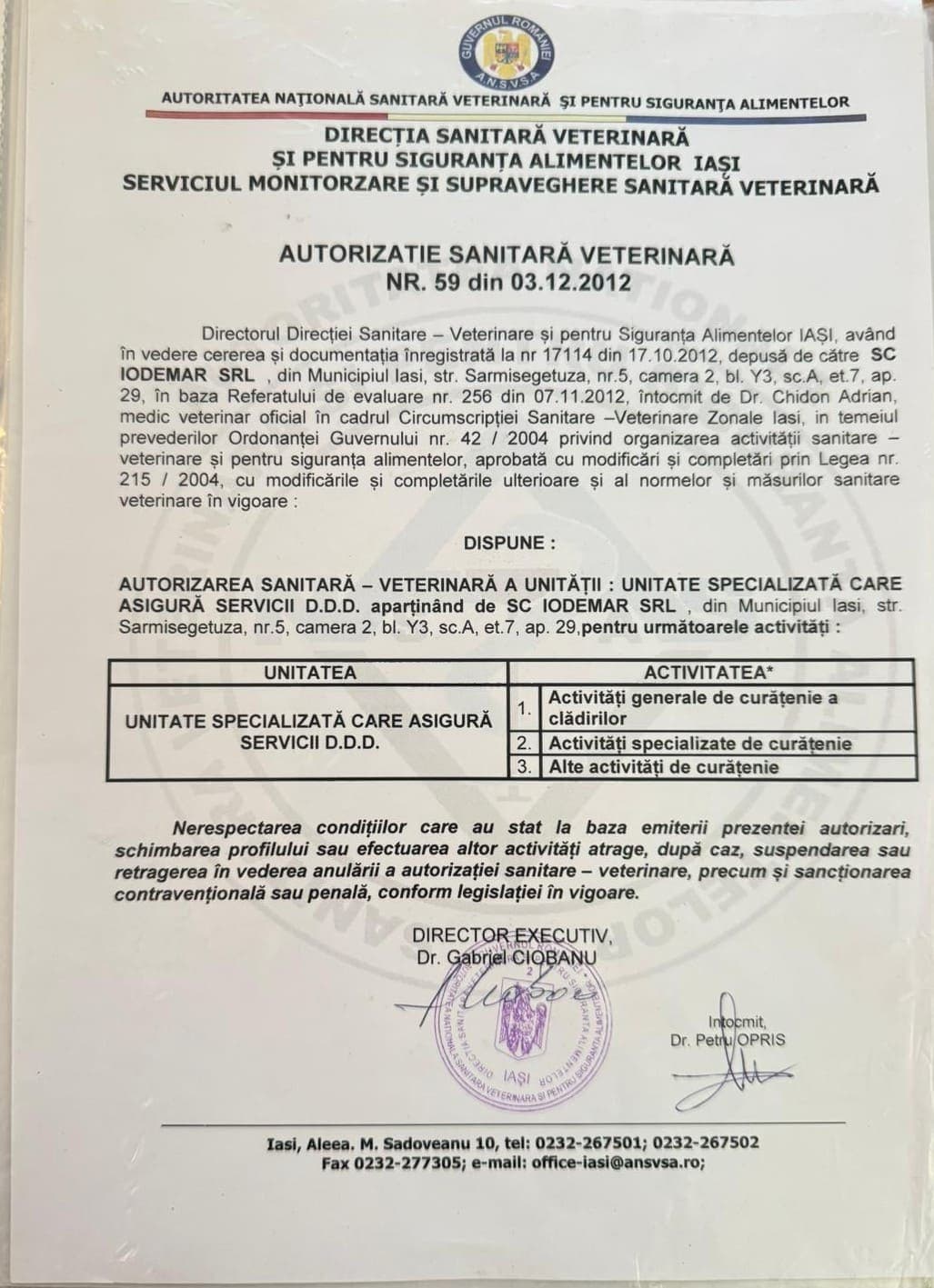 Autorizație sanitară